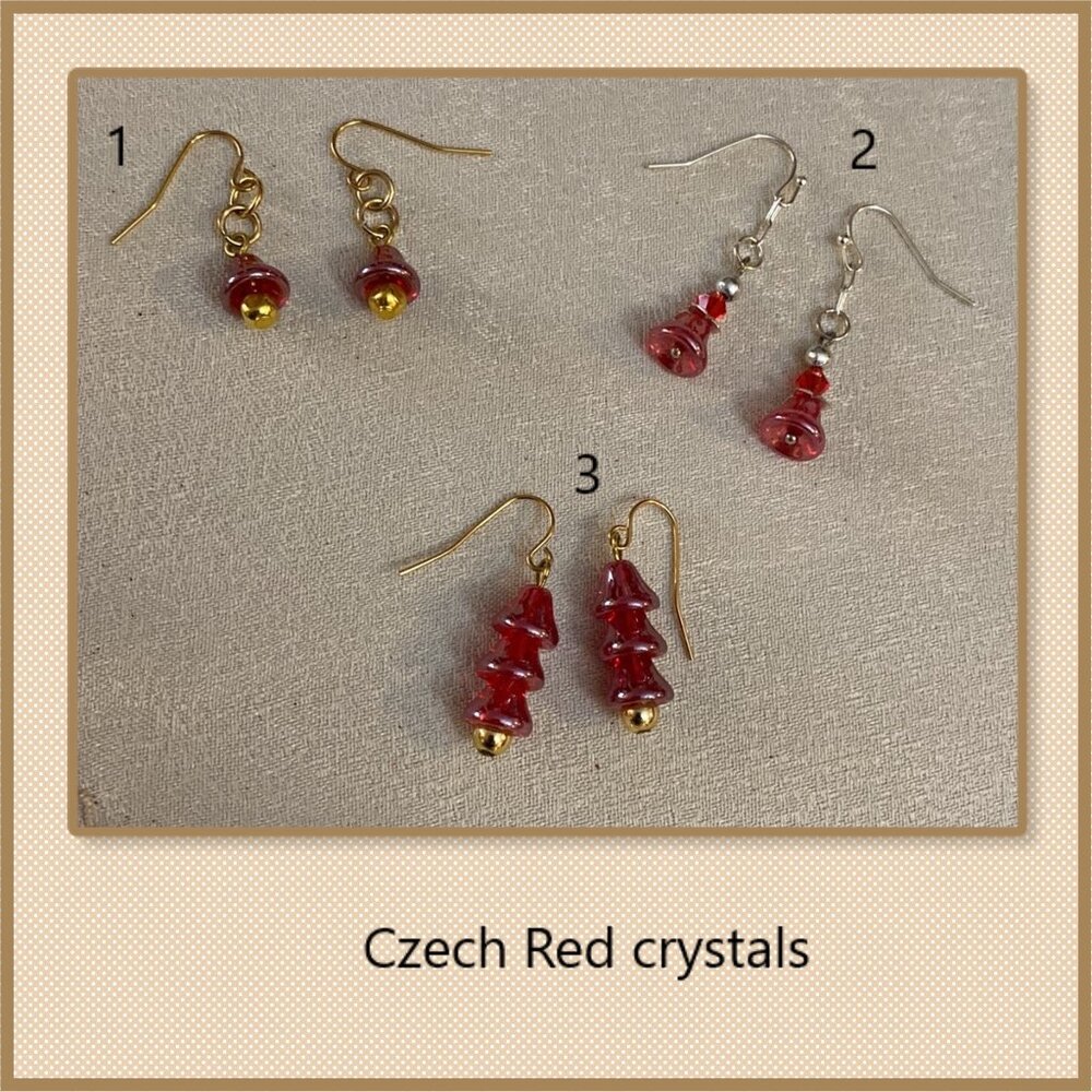 NEW Czech crystal earrings